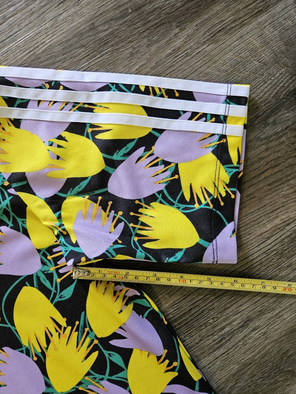 Adidas Originals Bellista Yellow & Lilac Floral Print Tee Dress - Picture 4 of 8